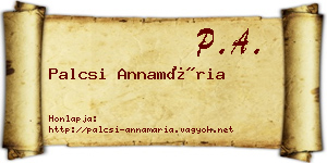 Palcsi Annamária névjegykártya