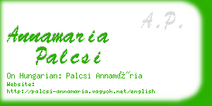annamaria palcsi business card